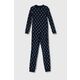 Otroška bombažna pižama Polo Ralph Lauren mornarsko modra barva - mornarsko modra. Otroški pižama iz kolekcije Polo Ralph Lauren. Model izdelan iz vzorčaste, bombažne pletenine.