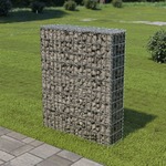 vidaXL Gabionska stena s pokrovi iz pocinkanega jekla 80x20x100 cm