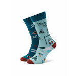Funny Socks Visoke nogavice Unisex Ski SM1/06 Modra