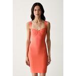 Marciano by Guess oprijeta obleka z viskozo NIKKI oranžna G6YK44.Z1111