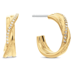 Calvin Klein Moderni pozlačeni uhani Crystallized Weave 35000515
