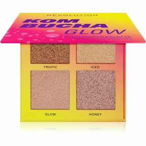 Makeup Revolution Highlighter Palette Hot Shot Kombucha Glow (Highlighter Palette) 10 g