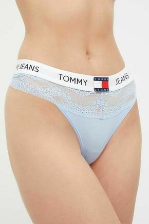 Tangice Tommy Jeans - modra. Tangice iz kolekcije Tommy Jeans. Model izdelan iz elastične