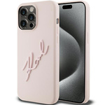 Etui za telefon Karl Lagerfeld iPhone 15 Pro 6.1'' roza barva - roza. Etui za telefon iz kolekcije Karl Lagerfeld. Model izdelan iz plastike.