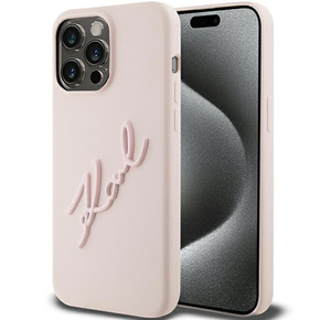 Etui za telefon Karl Lagerfeld iPhone 15 Pro 6.1'' roza barva - roza. Etui za telefon iz kolekcije Karl Lagerfeld. Model izdelan iz plastike.