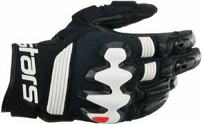 Alpinestars Halo Leather Gloves Black/White 2XL Motoristične rokavice