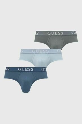 Moške spodnjice Guess 3-pack moški - modra. Spodnje hlače iz kolekcije Guess. Model izdelan iz elastične pletenine. V kompletu so trije pari.