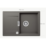 Schock Mono D-100 pomivalno korito, silverstone