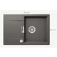 Schock Mono D-100 pomivalno korito, silverstone