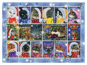 AnaTolian Puzzle Cat božične štampiljke 1000 kosov