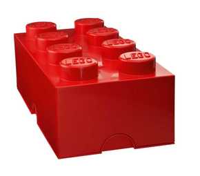 LEGO® Kocka za shranjevanje LEGO KOCKA ZA SHRANJEVANJE BRICK 8 RDEČA 40041730