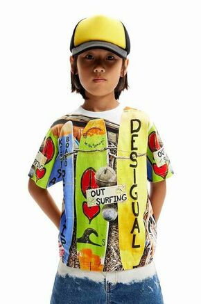 Otroška bombažna kratka majica Desigual Alexis - pisana. Otroška kratka majica iz kolekcije Desigual. Model izdelan iz vzorčaste pletenine.