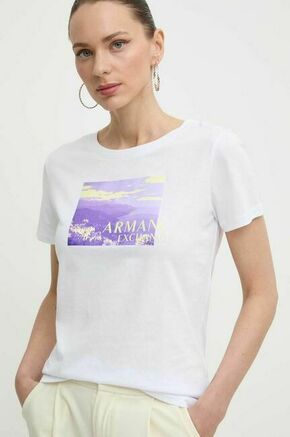 Bombažna kratka majica Armani Exchange ženska