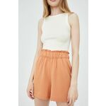 Kratke hlače JDY ženske, oranžna barva - oranžna. Kratke hlače iz kolekcije JDY. Model izdelan iz enobarvnega materiala.
