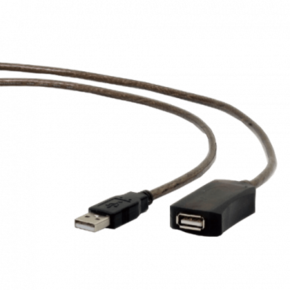 Gembird kabel gembird uae-01-5m (usb 2.0 m - usb 2.0 f; 5m; črna barva)