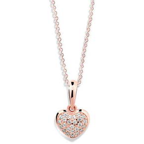 Cutie Jewellery Srčni obesek iz roza zlata Z6295-2383-40-10-X-4 roza zlato 585/1000