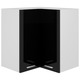 vidaXL Viseča kotna omarica visok sijaj črna 57x57x60 cm iverna plošča