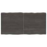 Vidaxl Mizna plošča temno siva 120x60x4 cm obdelana trdna hrastovina