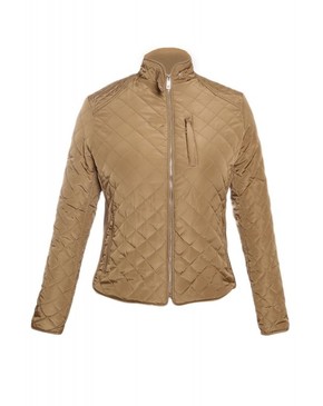 Khaki Quilted High Neck Cotton Jacket 23743