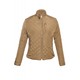 Khaki Quilted High Neck Cotton Jacket 23743