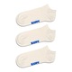 Nogavice Happy Socks Solid Low 3-pack bela barva - bela. Nogavice iz kolekcije Happy Socks. Model izdelan iz elastičnega, enobarvnega materiala. V kompletu so trije pari.