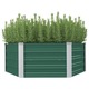 shumee Dvignjeno cvetlično korito 129x129x46 cm pocinkano jeklo zeleno