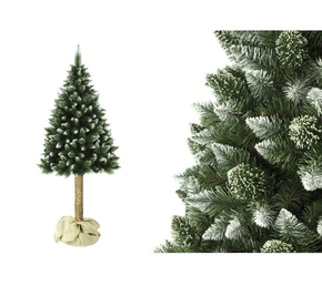 Lean-toys Božično drevo zimska smreka na deblu 220cm s snegom Premium