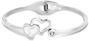 Lotus Style Jeklena zapestnica s srčki LS1792-2 / 1