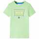 vidaXL Otroška majica s kratkimi rokavi svetlo zelena 128