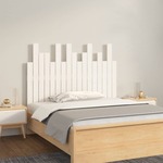 vidaXL Stensko posteljno vzglavje belo 108x3x80 cm trdna borovina