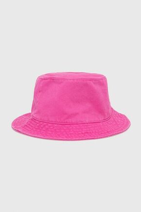 Otroški bombažni klobuk GAP roza barva - roza. Otroški klobuk iz kolekcije GAP. Model z ozkim robom
