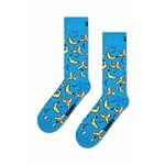 Nogavice Happy Socks Banana Sock - modra. Nogavice iz kolekcije Happy Socks. Model izdelan iz elastičnega, vzorčastega materiala.