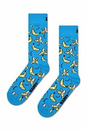 Nogavice Happy Socks Banana Sock - modra. Nogavice iz kolekcije Happy Socks. Model izdelan iz elastičnega
