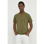 Bombažna kratka majica Levi's 2-pack moški, zelena barva - zelena. Lahkotna kratka majica iz kolekcije Levi's, izdelana iz pletenine, prijetne na otip. Model iz izjemno udobne bombažne tkanine.