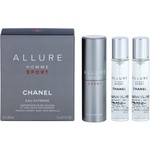 Chanel Allure Homme Sport Eau Extreme parfumska voda (1x polnilna + 2x polnilo) za moške 3x20 ml