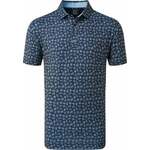 Footjoy Travel Print Mens Polo Shirt Navy/True Blue S