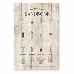 Leseni znak 3x60 cm Cocktails Handbook - Really Nice Things
