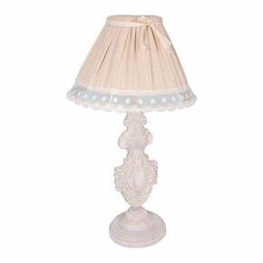 Svetlo rožnata namizna svetilka s tekstilnim senčnikom (višina 56 cm) – Antic Line