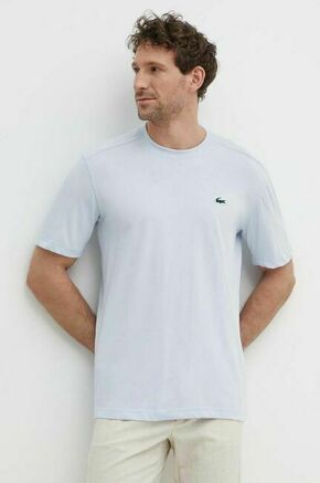 Kratka majica Lacoste moški - modra. Kratka majica iz kolekcije Lacoste. Model izdelan iz enobarvne pletenine. Izjemno udoben material.