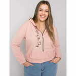 RELEVANCE Ženska gladka majica plus size ELISA roza RV-BL-7179.27_381235 Univerzalni