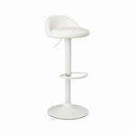 Beli barski stoli v kompletu z nastavljivo višino 2 ks iz umetnega usnja (višina sedeža 72 cm) – Casa Selección