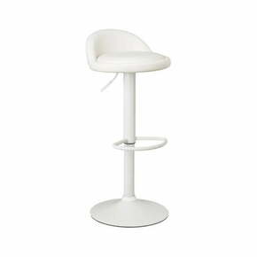 Beli barski stoli v kompletu z nastavljivo višino 2 ks iz umetnega usnja (višina sedeža 72 cm) – Casa Selección