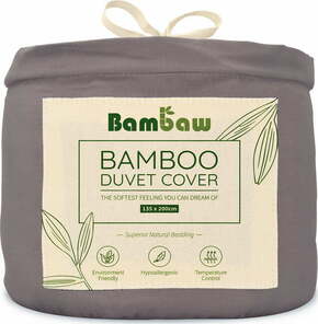 Bambaw Prevleka za odejo iz bambusa 135 x 200 cm - Dark Grey