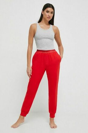 Hlače lounge Calvin Klein Underwear rdeča barva - rdeča. Hlače za prosti čas iz kolekcije Calvin Klein Underwear. Model izdelan iz enobarvne pletenine. Model iz izjemno udobne tkanine z visoko vsebnostjo bombaža.