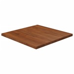 vidaXL Kvadratna mizna plošča tem. rjava 60x60x2,5 cm trdna hrastovina