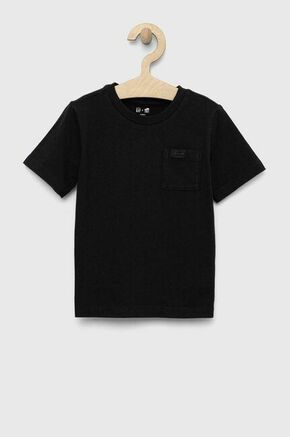 Otroška bombažna kratka majica GAP x BKC črna barva - črna. Otroška lahkotna kratka majica iz kolekcije GAP. Model izdelan iz tanke