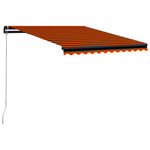 Ročno zložljiva tenda 300x250 cm oranžna in rjava