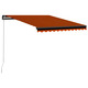 Ročno zložljiva tenda 300x250 cm oranžna in rjava