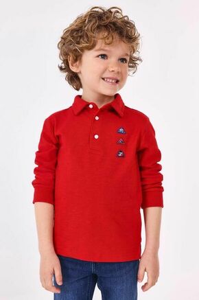 Otroška dolga majica Mayoral rdeča barva - rdeča. Otroške Majica z dolgimi rokavi iz kolekcije Mayoral