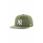 Volneni vizir 47 brand MLB New York Yankees zelena barva, B-NSHOT17WBP-SWA - zelena. Kapa s šiltom vrste snapback iz kolekcije 47 brand. Model izdelan iz tkanine z nalepko.